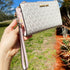 Michael Kors JetSet DoubleZip PhoneWristlet Vanilla PowderBlush Michael Kors Wallets